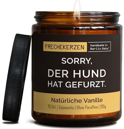 Lustige Duftkerze mit Spruch für Hunde Besitzer & Liebhaber | Handgemacht aus Sojawachs | In Geschenkbox | Nachhaltiges Valentinsgeschenk, Gast Geschenk Hundehalter Dog Lovers |Vanille