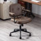 Wahson PU-Leder Bürostuhl Modern Schreibtischstuhl Drehstuhl mit Armlehne höhenverstellbar Arbeitsstuhl für Home Office/Arbeitszimmer/Schminktisch,Braun
