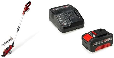 Einhell GE-CG 18/100 Li T-Solo Forbici Tagliasiepi a batteria Power X-Change & Originale Starter Kit 4,0 Ah con batteria e caricabatterie Power X-Change