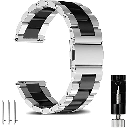 OTOPO Kompatibel Samsung Galaxy Watch 4/6 Classic Armband 46mm 47mm 42mm 43mm,Watch 4/5/6/7/FE 40mm 44mm,Galaxy Active 2 40mm 44mm Armband Metall, 20mm Metallarmband Edelstahl für Frauen Männer