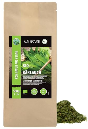 Alpi Nature Organic Wild Garlic 500g 1.1 lb, Dried and Chopped Wild Garlic Leaves for Cooking