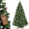 KADAX Künstlicher Weihnachtsbaum 220 cm, Made in EU, Realistischer Weihnachtsbaum aus PVC-Folie, Naturgetreuer Christbaum, Kunsttanne mit stabilem Plastikständer, Kunsttannenbäume (Pia 220cm)