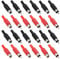 EMSea 40 STÜCKE Solder Cinch Stecker Adapter Audio Video Stecker Ersatz Cinch Stecker Und Buchse Stecker Jack (10 Rot/Schwarz Stecker & 10 Rot/Schwarz Buchse)