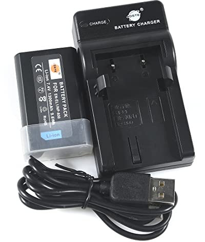 DSTE en-EL1 Batterie Li-ION et Chargeur Micro USB Compatible avec Nikon ENEL1 NP-800 Cooipix 4300 4500 4800 5400 5700 775 8700 880 885 995 E880