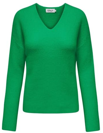 ONLY Damen ONLCAMILLA V-Neck L/S Strickpullover KNT 15204588, Green Bee,XS