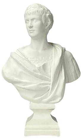 Trajan Römischer Kaiser Büste Kopf harter Gips Statue Skulptur Museum Kopie