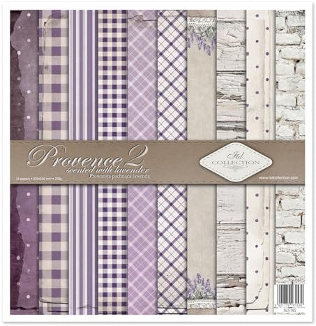 ITD Collection - Confezione per scrapbooking 12 x 12 pollici, carta per scrapbooking, carta decorativa, decoupage, carta making, dimensioni carta – 310 x 320 mm (Provence 2, SLS062)
