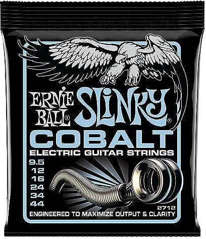 Ernie Ball Primo Slinky Cobalt - Cuerdas para guitarra eléctrica, cobalto, calibre 9.5-44