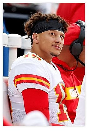 Poster mit Rugby-Sportstars, Patrick Mahomes, Wandkunst, Dekoration, Bild, Wohnzimmer, Schlafzimmer, Dekoration, Leinwand, Poster, Sportlandschaft, Büro, Raumdekoration, Geschenk, ungerahmt, 40 x 60