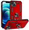 Fetrim Custodia per iPhone 15, Cover PC TPU Cassa Shell Supporto di Anello Rotante Case per Apple iPhone 15 Rosso
