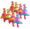com-four® 8X Christbaumanhänger Tannenbaum - Christbaumschmuck zum Anhängen - Weihnachtsbaum-Anhänger in Tannenbaum-Form - bruchfest (8 Stück - bunt)