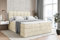 ALTDECOR Boxspringbett mit Matratze und Lattenrost, Topper, Polsterbett mit Bettkasten, Bett mit Stauraum H3- und H4- Matratze, Doppelbett, Springboxbett RICAR King 160x200 - Beige Monolith 04