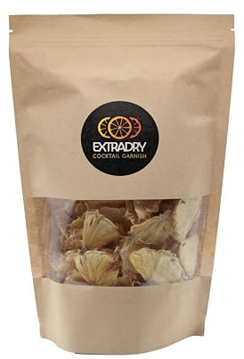 Extra Dry Ananas Secco Per Cocktail | 65 1/2 Fette di ananas Disidratato | Grande bustina 168 g 1/2 Rondelle Di Ananas | 100% Naturale | Frutta Secca Senza Zucchero Aggiunto