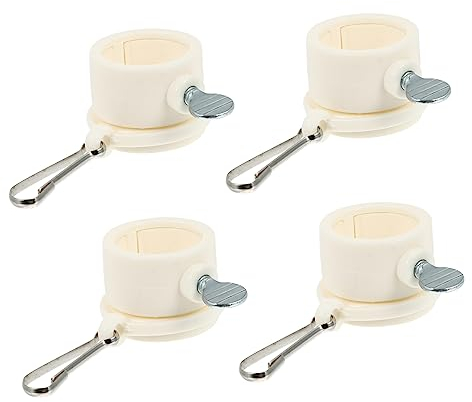 BESPORTBLE 4stücke Metallring Weiß Drehbar Für Fahnenbefestigungen Robust Und Langlebig Mit Metallclip Für Hohe Komfort Einfach Zu Montieren Und Demontieren Gegen Verwicklungen Kostengünstig