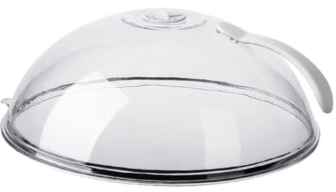 Cubierta para platos de alimentos para microondas, tapa transparente para microondas, cocina ventilada, tapa lavable para platos de microondas para cocina, mantiene el horno microondas limpio