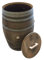 225 Liter Regenfass medium, Fassl Baron, Deckel mit Griff, Holzfass, Regentonne, Weinfass, Barriquefass für effiziente Wassernutzung und Gartengestaltung, medium Patina