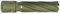 HM bestückter Kernbohrer für Stähle bis 40 Rockwell, Fein Quick-In Schaft 18mm, Nutzlänge 80mm, Hard-Line80, Ø d=16mm