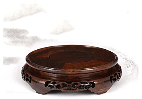 Plateaux De Plantes Pour Pots Pot De Fleur Rotatif Support De Plateau De Base En Pierre Étrange Vase En Bois Statue De Bouddha Décoration D'Aquarium Support De Base Soucoupes De Pot De Plante En Boi