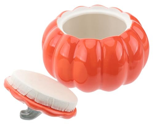 Cabilock Lindo Tazón de Postre de Calabaza de 150 Ml Tazón de Porcelana de Cerámica Tapa para Sopa Arroz al Vapor Y Decoración