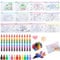 YeahBoom Taschen zum Bemalen für Kinder,12 Stück Stoffbeutel zum Bemalen für Kinder und 12 Stück Stapelbare Wachsmalstifte(12 Farben),DIY Kinder Stoffbeutel Set,DIY Graffiti Non-Woven Stoffbeutel
