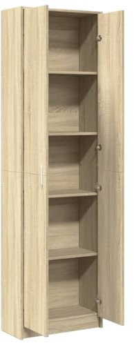 vidaXL Garderobenschrank Sonoma-Eiche 55x25x189 cm Holzwerkstoff, Flurmöbel, Schrank Flur, Möbel Eingangsbereich, Möbel Flur, Schrank Eingangsbereich