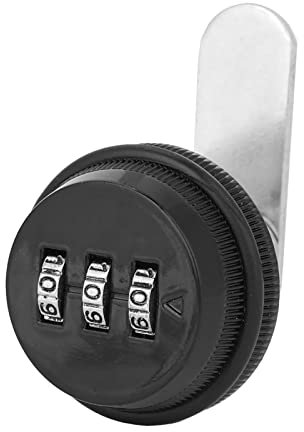 Kombinationsschrank-Nockenschloss, Dreistelliger Passcode, Camlock-Schließfach, Zinklegierung, Passwortcodiertes Schloss (Schwarz)