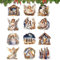 Acunny Ornamenti natalizi Religiosi Natività, Ornamenti cristiani per albero di Natale - 12 X Nascita di Gesù Decorazioni in Legno Intagliato - Decorazione natalizia Religiosa elegante e squisita