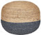 Pouf Jute beige/natürlich/blau 50x50x40 cm Sitzhocker im Boho Stil Duki