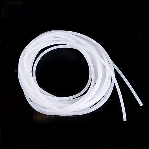 JXZDH Sicherungsscheiben 5M O-Ring-Gummiband, Silikonkautschukschnur, 1–25 mm, weiße Gummidichtungsstreifen, 1 Stück(4mm)