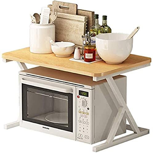 GUIXAN Support de Rangement pour Micro-Ondes, Support pour Micro-Ondes, Support de Boulanger de Cuisine, Supports de Boulanger Debout, Rangement pour Placard pour Four à Micro-Ondes/Jaune