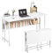 MAGIC SELECT Klappschreibtisch mit Rollen, Schreibtisch Klappbar, mit Ablage Weiss, Computertisch, Kompakter und Beweglicher für Büro, Zuhause. 120x60x80 cm.