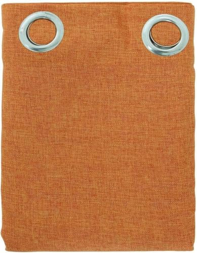 Corredocasa Tenda Linone Canapone Tinta Unita da Arredamento con Anelli 140x280 cm Telo Arredo Pannello Singolo da Soggiorno o Altri Ambienti Casa o Ufficio Balcone Porta Finestra (Arancione)