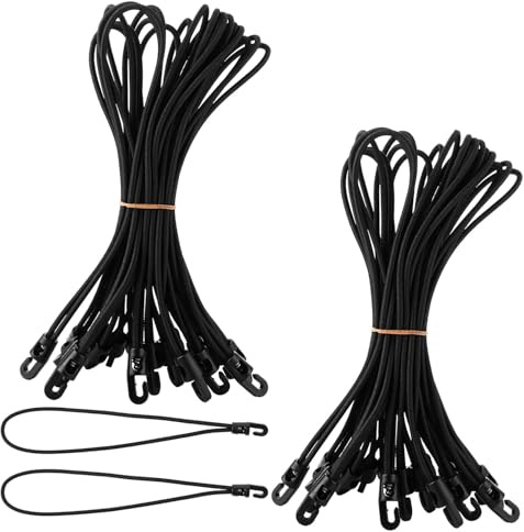 LOPYXBR 100 Stück Spanngummi mit Haken, Expander mit Haken 25 cm Schwarz, Multifunktional Planenspanner Gummispanner für Camping Planen, Anhängerplane, Poolabdeckung