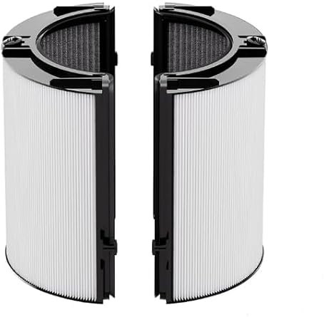 2-IN-1 Filter Replacement Compatible with Dyson PH01 HP07 HP10 TP07 TP10 TP09 HP09 HP06 TP06 Air Puri-fier 360 Combi Glass Pure Cool Hot Humidify Fan, 2-IN-1 HEPA + Carbon Filter 2 Pack BLACK