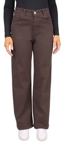 Seasons of April Damen Hose Baumwolle, gerade geschnitten, bequem, elegant für Alltag, Büro, Jeans - Estelle