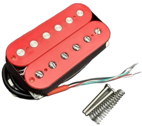 Micro Guitare Électrique Professionnel Micro Guitare Électrique Alnico 5 | Micro Humbucker à Double bobine avec vis et ressorts, pièces de guitare Alnico V multicolores(Red Neck)