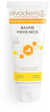 BAUME PIEDS SECS 150ml à la gelée Royale - Pieds très secs - Fabriqué en FR - Alvadiem