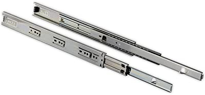 Gedotec Schubladenschiene Vollauszug 700 mm Teleskopschiene Schubladen - KTA 3301 | Tragkraft 45 kg | Teleskopauszug kugelgelagert | Kugelauszug für aufliegende Montage | 1 Paar - Auszüge für Schränke