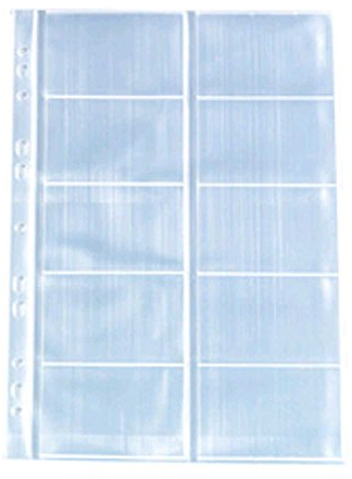Herlitz 5894209 Lot de 100 porte-cartes de visite avec 10 compartiments Transparent Format A4