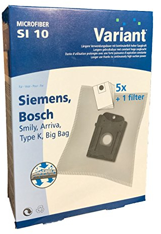 5 Staubsaugerbeutel geeignet für Siemens VS 01E - big bag 3 l