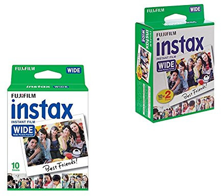 Fujifilm Film instax WIDE 99 x 62 mm - Compatible Appareil uniquement - Bipack 10 x 2 films Pack 1x10 poses