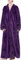DSNOW Accappatoio da donna in pile con cerniera lunga in pile, Viola, XL