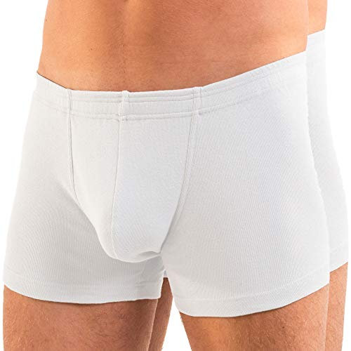 HERMKO 8900 2er Pack Herren Boxer Shorts Unterhose, Größe:D 12 = EU 6XL, Farbe:weiß