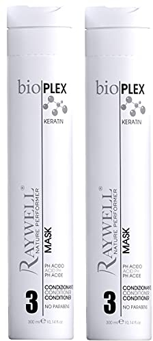 2er Keratin Mask Conditioner ohne Paraben Bioplex Raywell für glänzendes volles Haar 300 ml