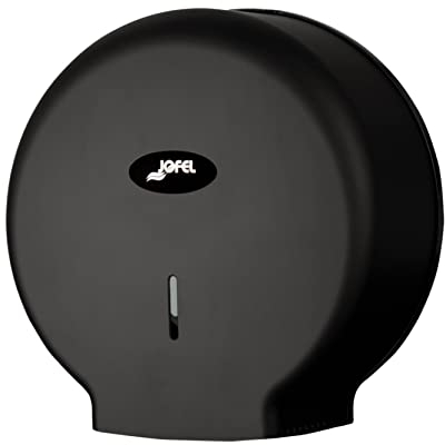 Jofel - Grand Distributeur Industriel de Rouleaux de Papier Toilette, de Papier 400m, diamètre 260mm, mandrin 45-55mm, Toilettes publiques, ABS Haute qualité, AE77600-MT Noir Mat