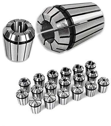 ER32 Ressort De Pinces Jeu De Broche CNC 19 Pcs ER32 Jeu de Pinces à Ressort pour Machine de Gravure CNC et Outil de Tour de fraisage Ensemble de Pince à Ressort, 2-20mm