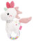 FEHN 057133 Rasselring Einhorn / Greifling zum Rasseln, Quietschen, Fühlen, Spielen mit kuschelweichem Stoff-Tier – ein treuer Begleiter für Babys und Kleinkinder ab 0+ Monaten