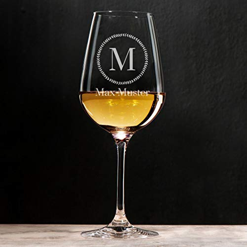 Manutextur Weißweinglas mit Spruch - viele Motive - mit individueller Gravur - personalisiert - Wein-Glas - persönliches Geschenk
