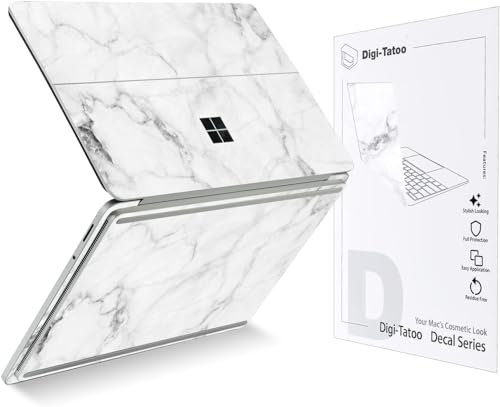 Digi-Tatoo Ultra Thin Protective Cover Skin Decal Sticker for 2023 Microsoft Surface Laptop Studio 2, Easy Apply, Anti-Scratch, Residue Free Vinyl Skin [Fresh Marble]