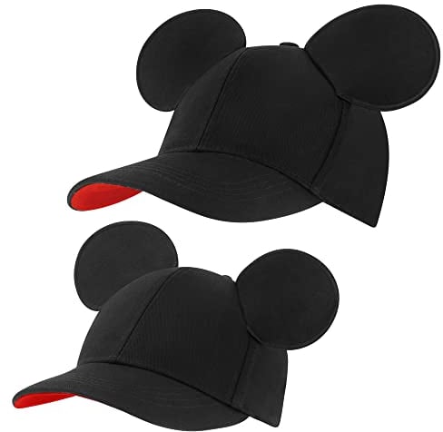 ABG Accessories Jungen Mickey Mouse Ears Hat, Set of 2 Baseball Caps for Daddy and Me Baseballkappe, Micky Maus, 2-4 Jahre